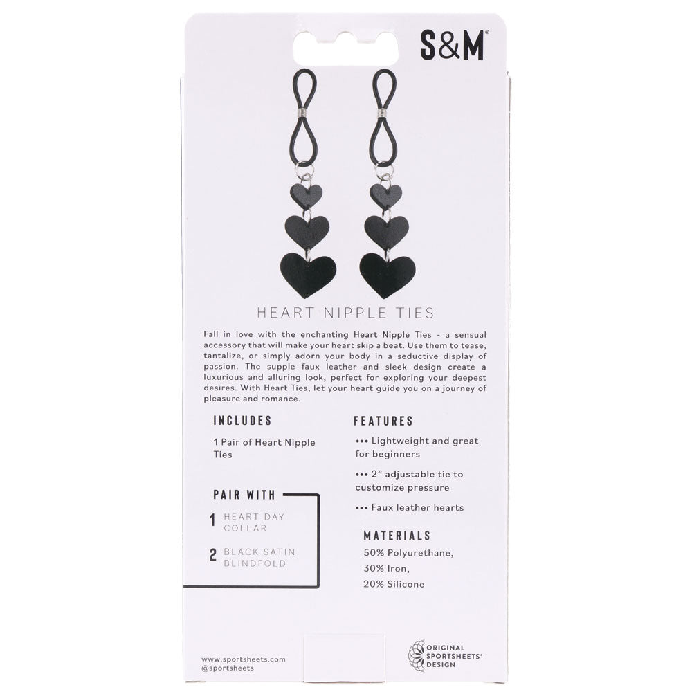 Sex & Mischief Heart Nipple Ties - Nipple Restraints - Set of 2