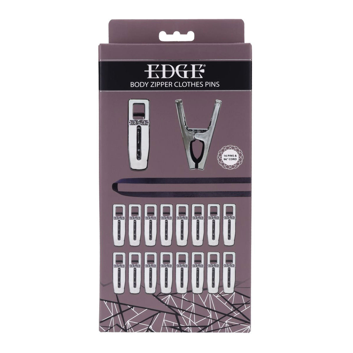 EDGE Body Zipper Clothes Pins - Pins - Set of 16