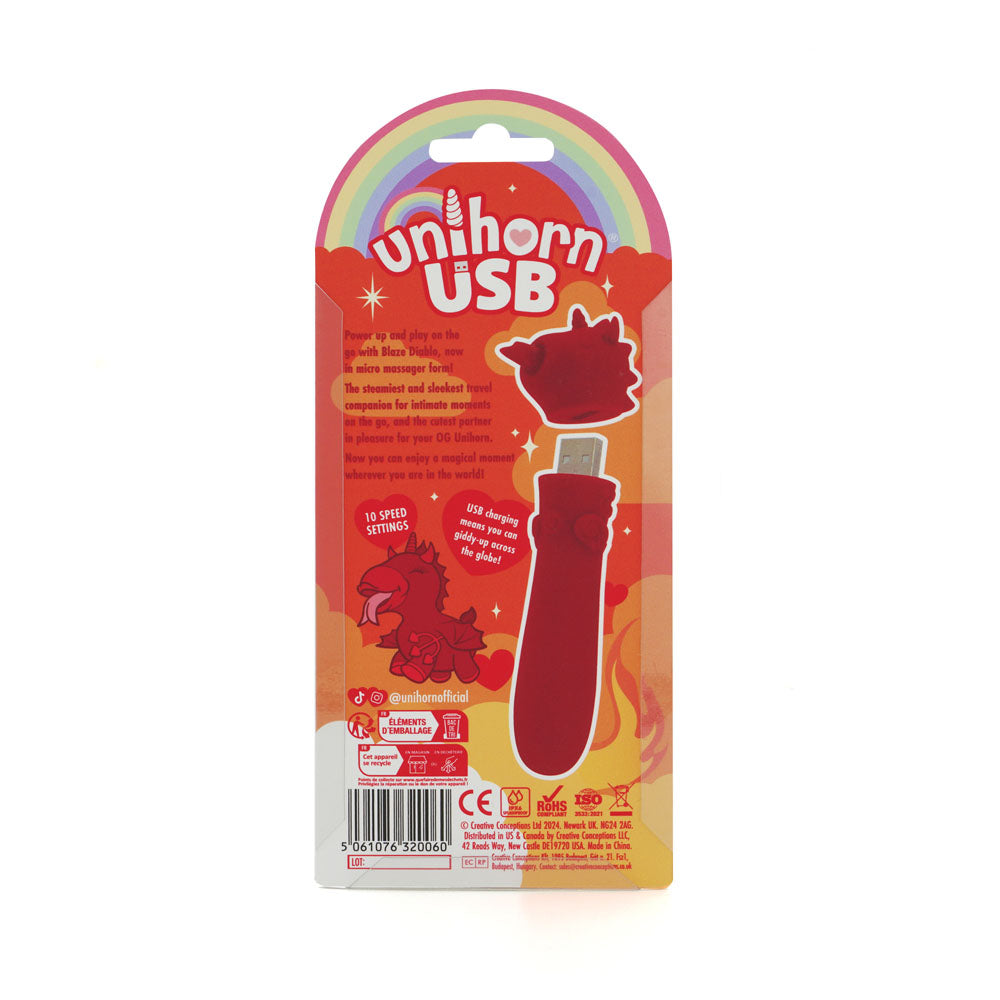 Unihorn - USB Bullet - Blaze Diablo - USB Rechargeable Vibrating Bullet