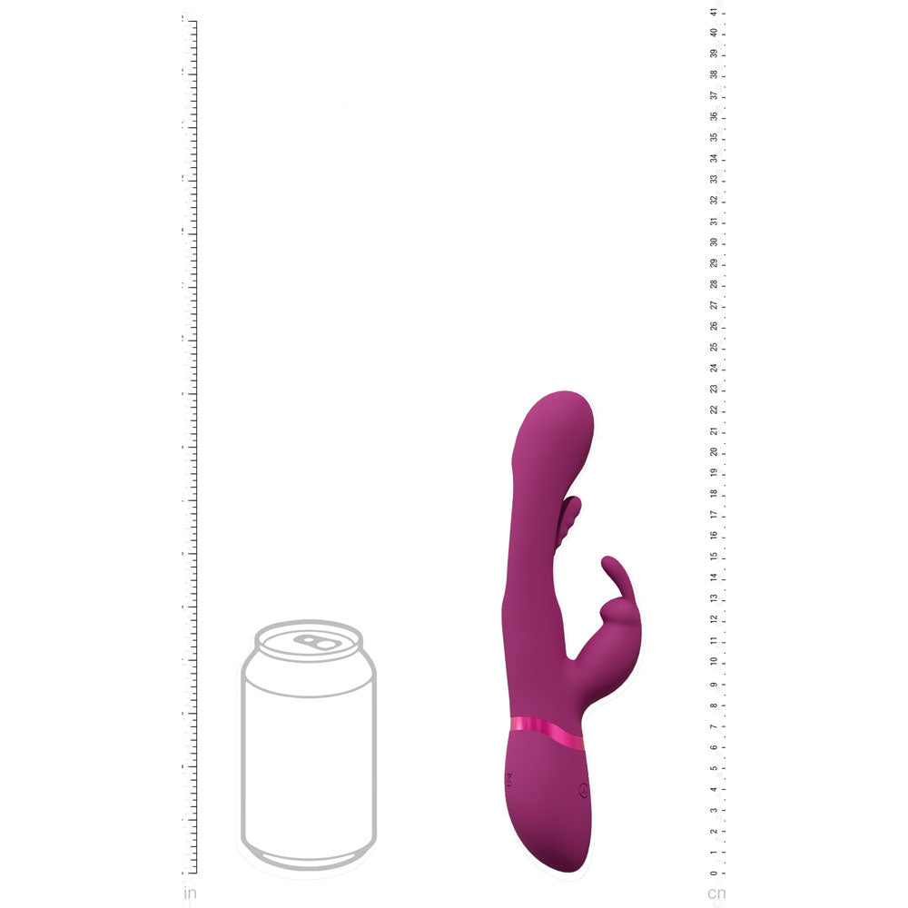VIVE Mika - - 23.2 cm USB Rechargeable Rabbit Vibrator with Flapping Shaft