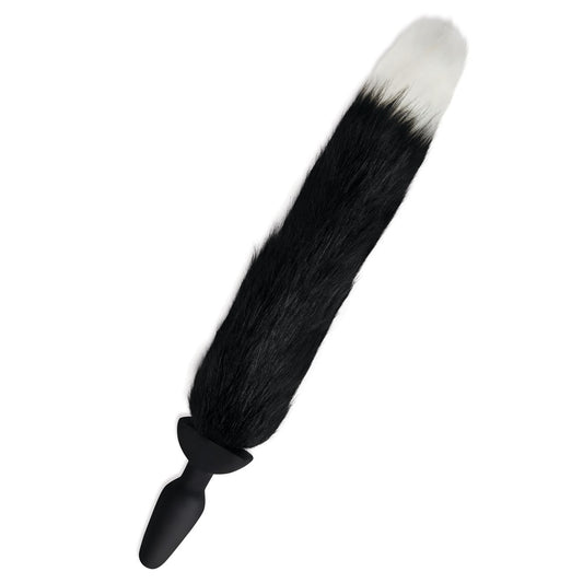 WhipSmart Furry Tales Silicone Foxtail Rechargeable Butt Plug - 9.5 cm Vibrating Butt Plug with Fox Tail & Remote Control