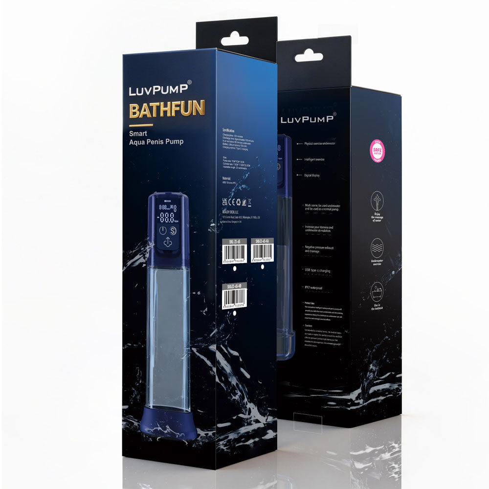 LuvPump Bathfun Smart Aqua Penis Pump - USB-C Rechargeable Waterproof Automatic Penis Pump