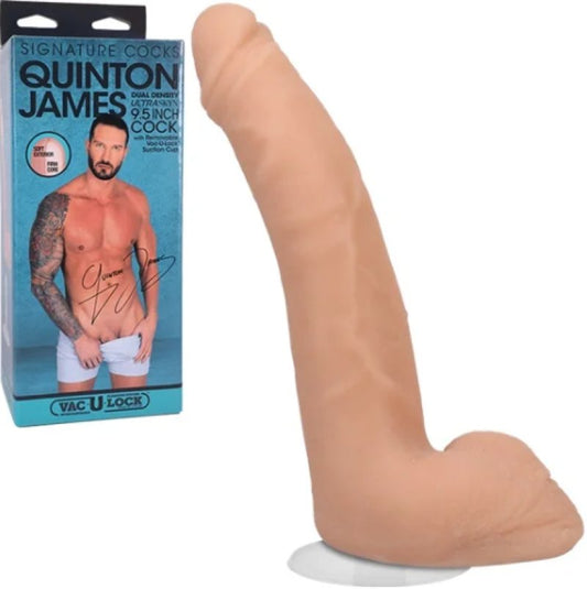 Signature Cocks - Quinton James - 8 inch ultraskyn cock with removeable vac-u-lock suction cup****