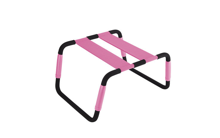 Sex Chair Adjustable Height Pink PU Seat