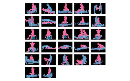Sex Chair Adjustable Height Pink PU Seat