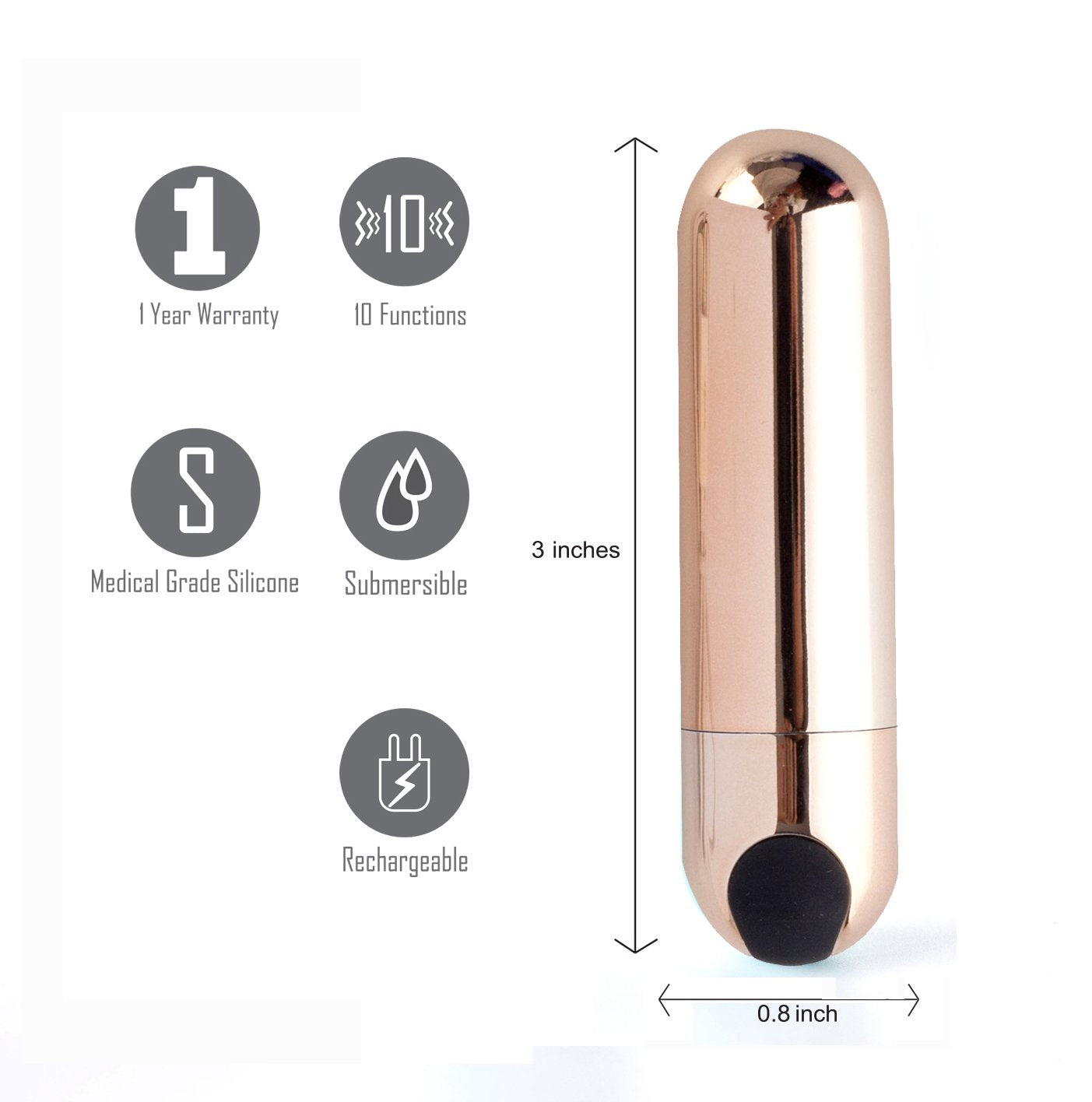 Maia Jessi -  7.6 cm USB Rechargeable Bullet
