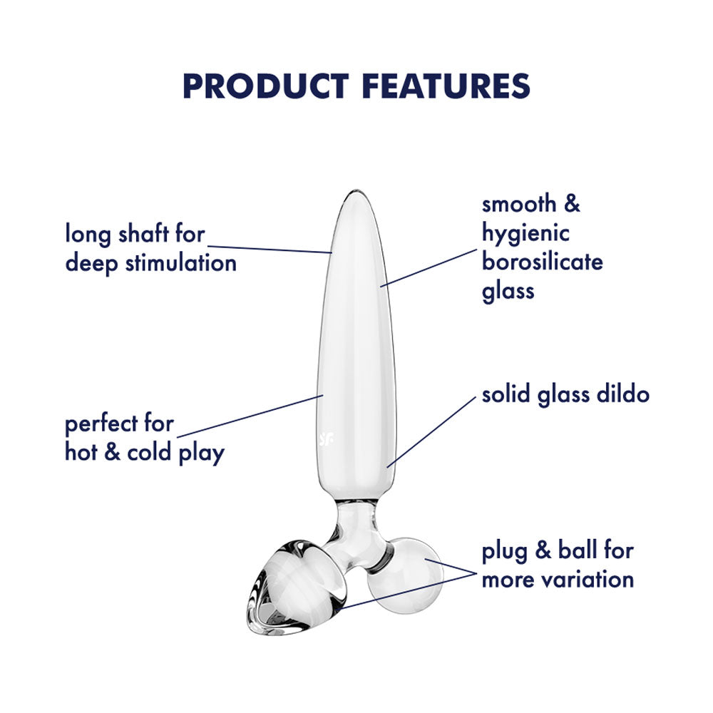 Satisfyer Triple Crystal 1 -  -  Glass 3-in-1 Butt Plug