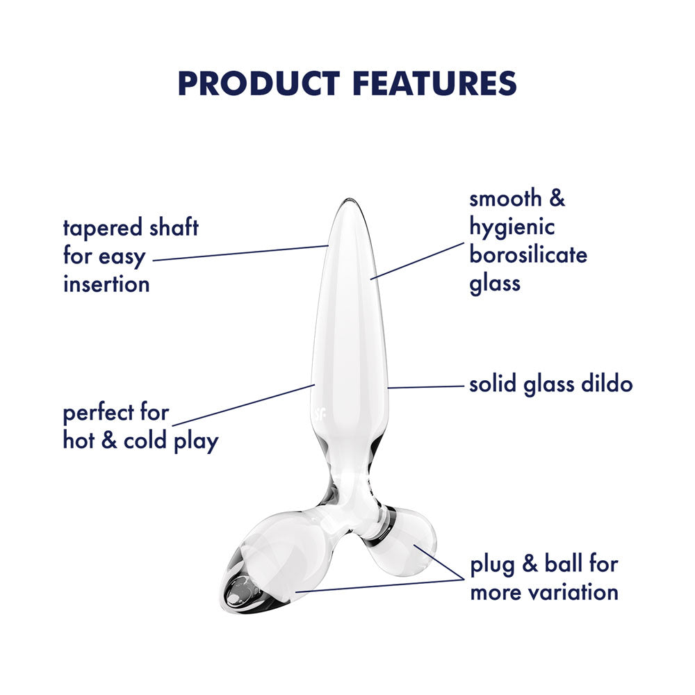 Satisfyer Triple Crystal 2 -  -  Glass 3-in-1 Butt Plug