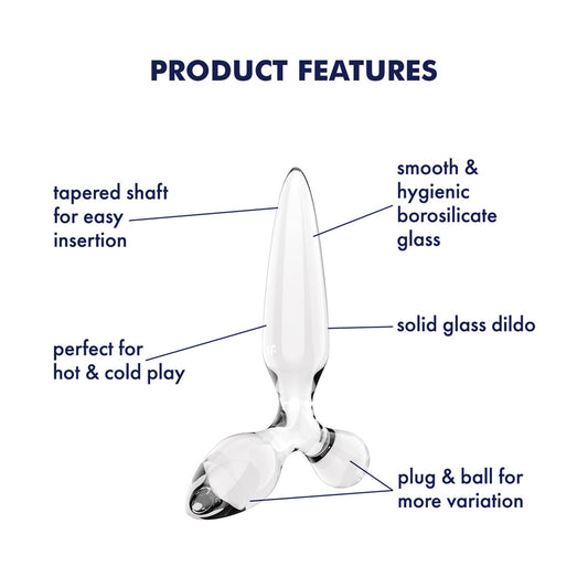 Satisfyer Triple Crystal 2 -  -  Glass 3-in-1 Butt Plug