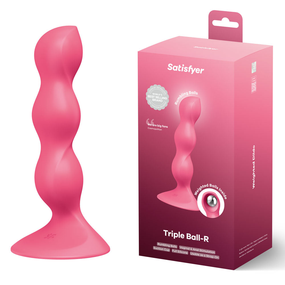 Satisfyer Triple Ball-R -  -  18 cm Beaded and Weighted Dildo