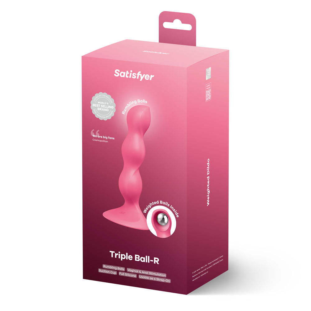 Satisfyer Triple Ball-R -  -  18 cm Beaded and Weighted Dildo