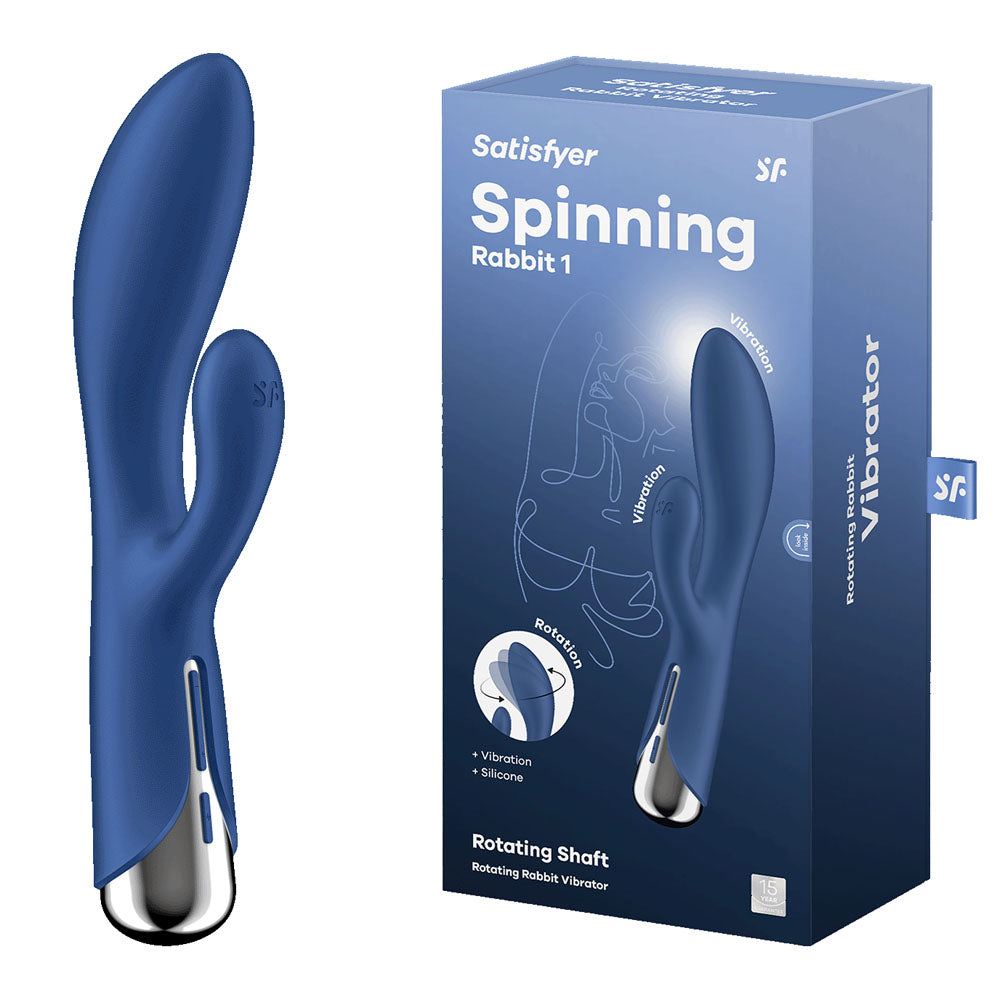 Satisfyer Spinning Rabbit 1 -  -  20 cm USB Rechargeable Rotating Rabbit Vibrator