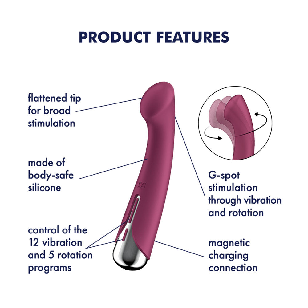 Satisfyer Spinning G-Spot 1 -  -  16.5 cm USB Rechargeable Rotating Vibrator