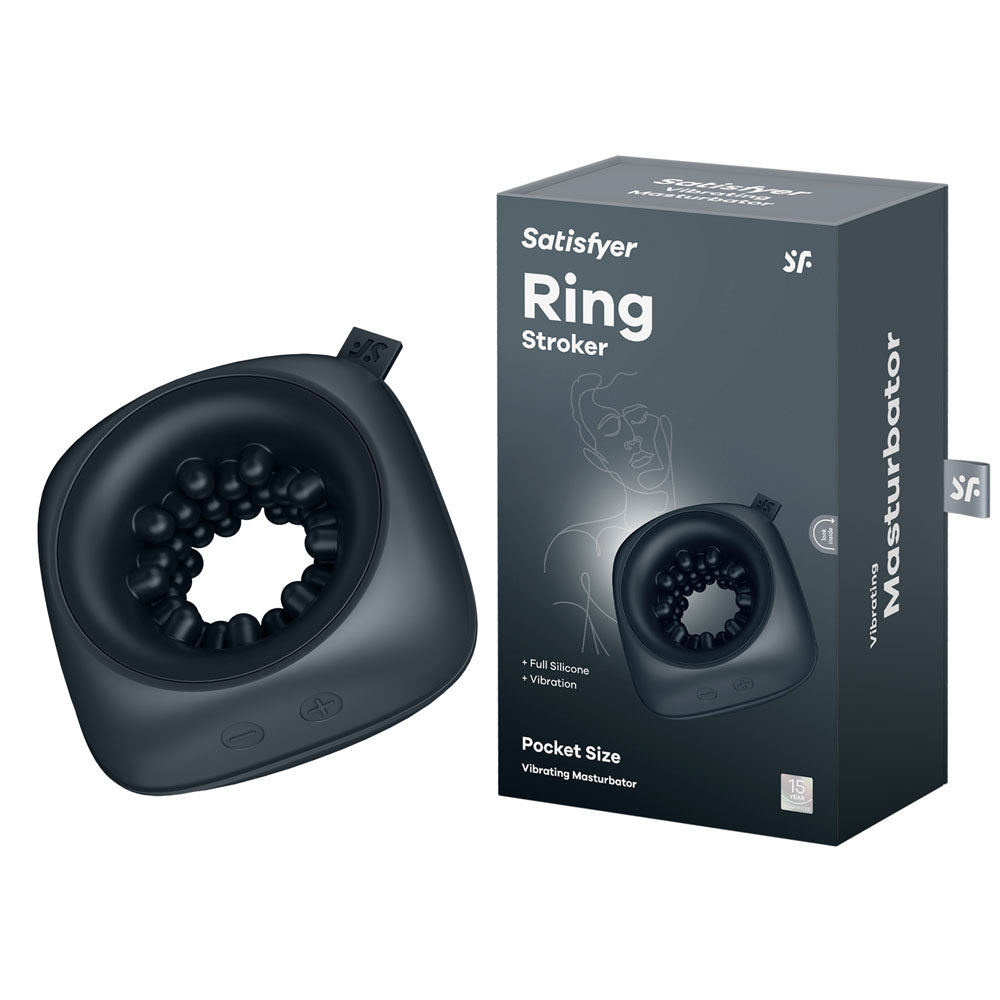 Satisfyer Ring Stroker -  USB Rechargeable Vibrating Masturbator