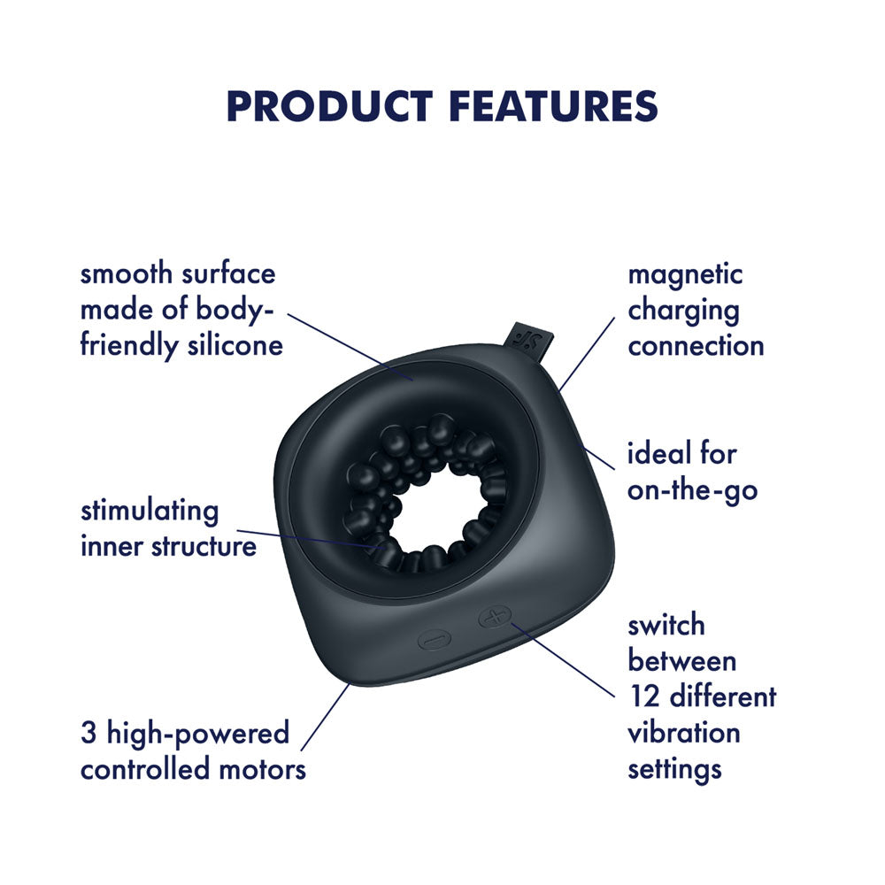 Satisfyer Ring Stroker -  USB Rechargeable Vibrating Masturbator
