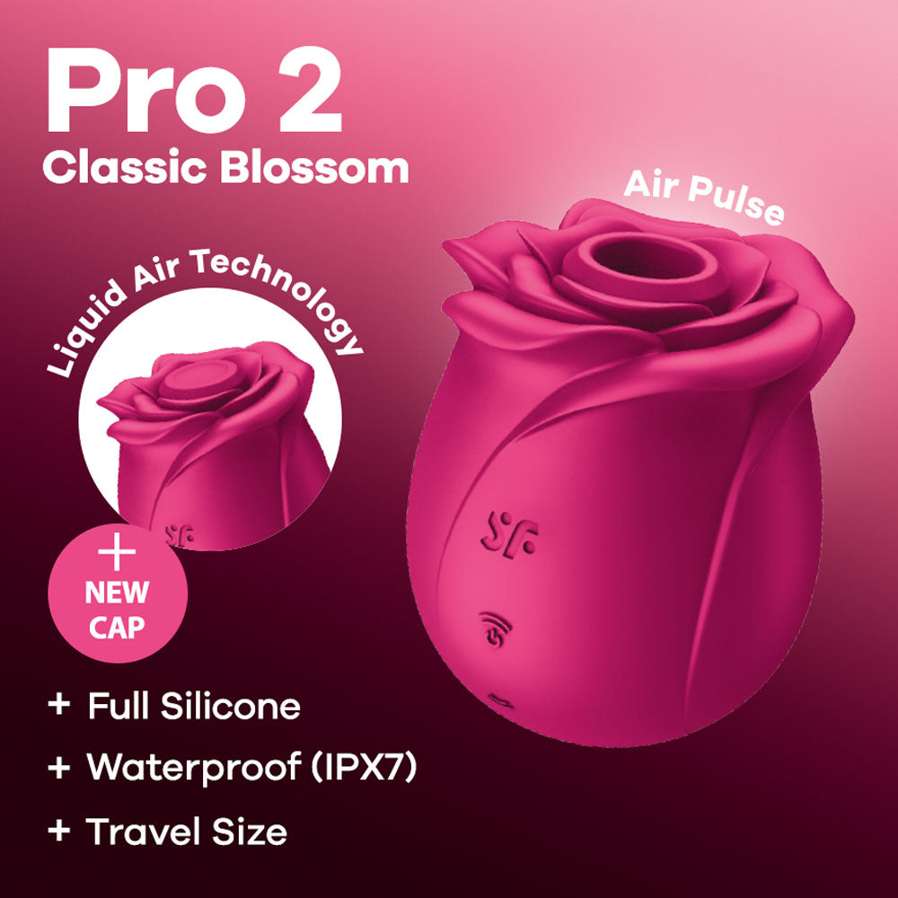 Satisfyer Pro 2 Classic Blossom -  USB-C Rechargeable Air Pulse Rose Stimulator