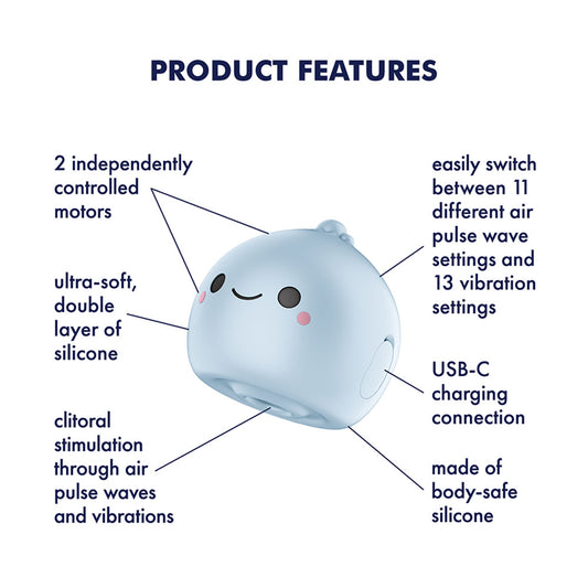 Satisfyer Mochi - Frost  - Frost  USB Rechargeable Air Pulse Stimulator