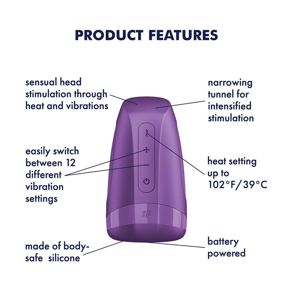 Satisfyer Men Heat Vibration - Battery Series -  Heating and Vibrating Masturbator