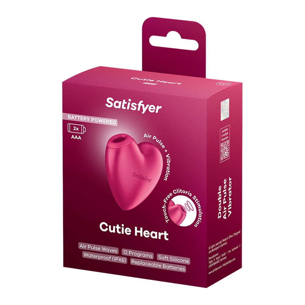 Satisfyer Cutie Heart - Battery Operated -  Air Pulsation Stimulator with Vibration