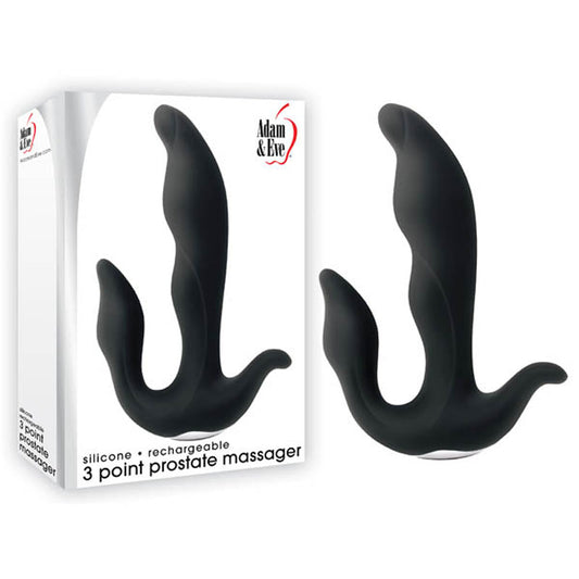 Adam & Eve 3-Point Prostate Massager -  USB Rechargable Vibrating Prostate Massager