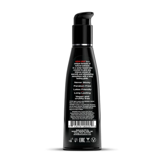 Wicked Aqua Heat - Warming Water Based Lubricant - 120 ml (4 oz) Bottle