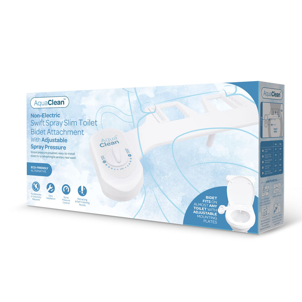 AquaClean Swift Spray Slim Toilet Bidet Attachment -  Non-Electric Bidet Attachment
