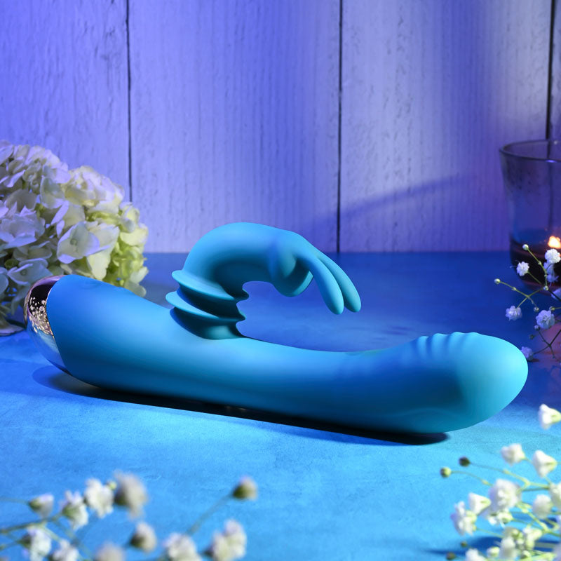 Adam & Eve SHIMMY & SHAKE VELVET RABBIT -  22.4 cm USB Rechargeable Rabbit Vibrator
