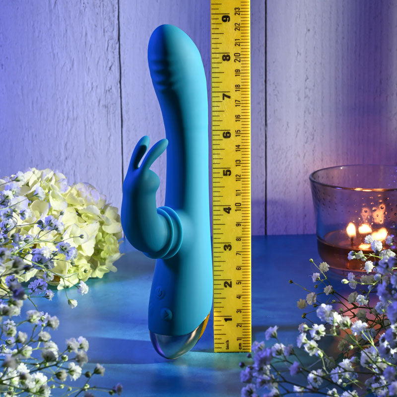 Adam & Eve SHIMMY & SHAKE VELVET RABBIT -  22.4 cm USB Rechargeable Rabbit Vibrator