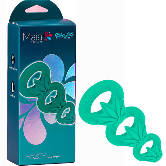 Maia HAZEY -  Pot Leaf Cock Rings - Set of 3