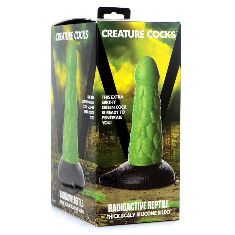 Creature Cocks Radioactive Reptile Thick Scaly Silicone Dildo -  19 cm Dildo