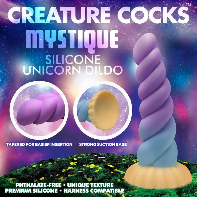 Creature Cocks Mystique Silicone Unicorn Dildo -  21 cm Fantasy Dildo