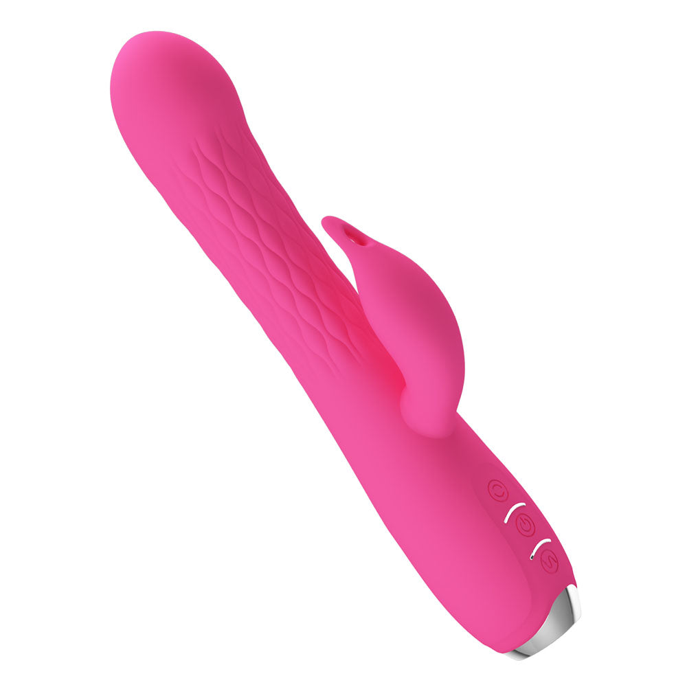 Party Up ERIC Rotating Beads Vibrator -  -  20.5 cm USB Rechargeable Rabbit Vibrator with Rotating Bead Shaft