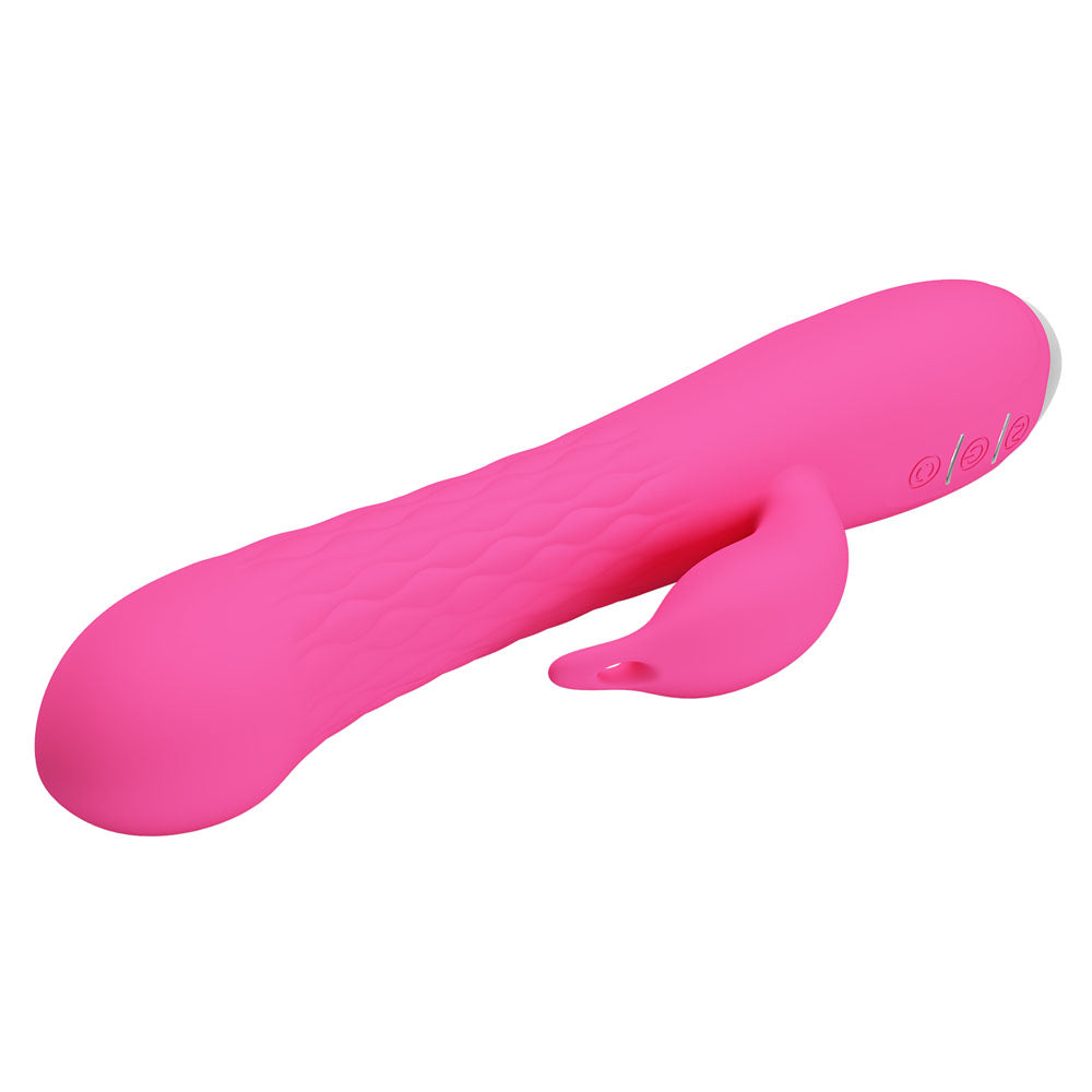 Party Up ERIC Rotating Beads Vibrator -  -  20.5 cm USB Rechargeable Rabbit Vibrator with Rotating Bead Shaft
