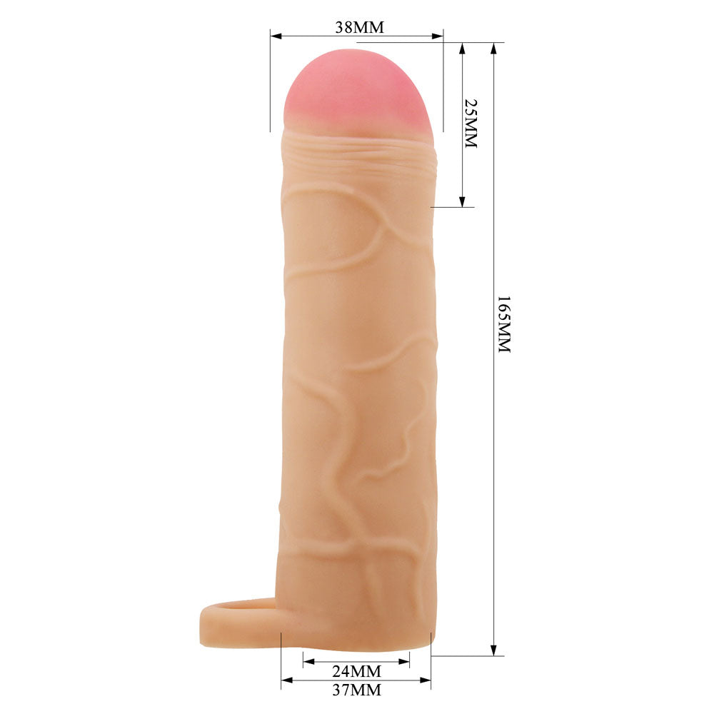 Party Up OWEN 1 Inch Extender Sleeve -  1 Inch Penis Extender Sleeve with Ball Strap