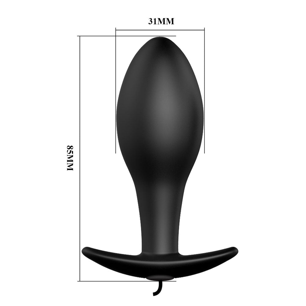 Party Up JASON Vibrating Anal Plug -  8.5 cm Vibrating Butt Plug with Remote