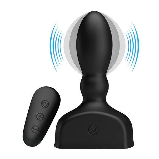 MR PLAY Inflatable Anal Plug -  USB Rechargeable Inflatable Anal Plug with Wireless Remote