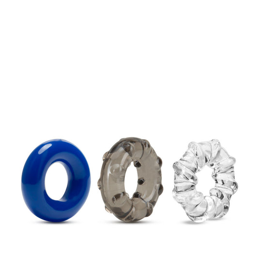 Stay Hard Triple Stretch -  Cock Rings - Set of 3