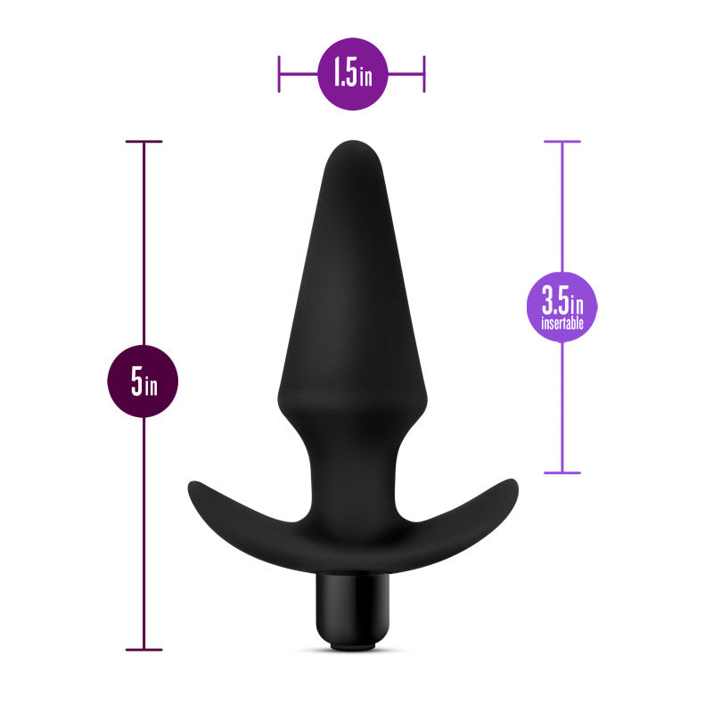 Anal Adventures Platinum Vibrating Plug -  12.7 cm (5'') Vibrating Butt Plug