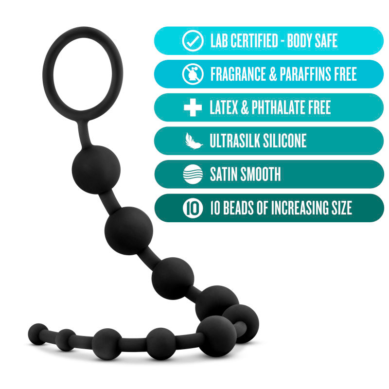 Anal Adventures Platinum 10 Anal Beads -  -  31.7 cm Anal Beads
