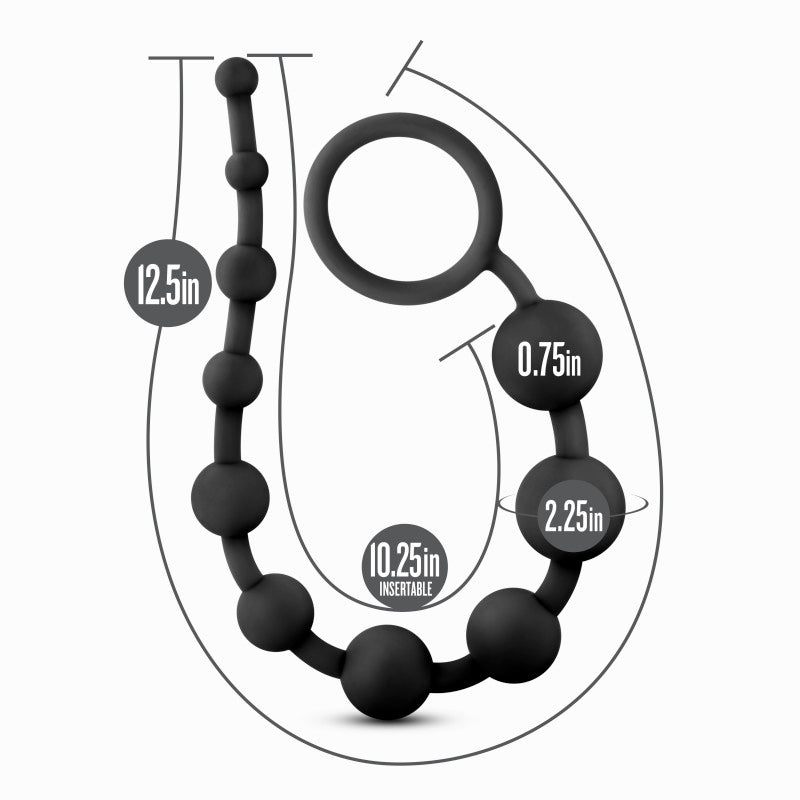 Anal Adventures Platinum 10 Anal Beads -  -  31.7 cm Anal Beads