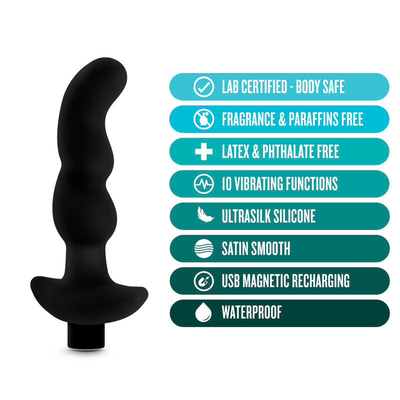 Anal Adventures Platinum Vibrating Prostate Massager 03 -  USB Rechargeable 15.2 cm Prostate Massager