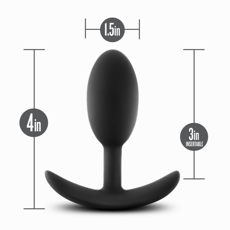 Anal Adventures Platinum Vibra Slim Plug -  10.1 cm Butt Plug with Internal Ball