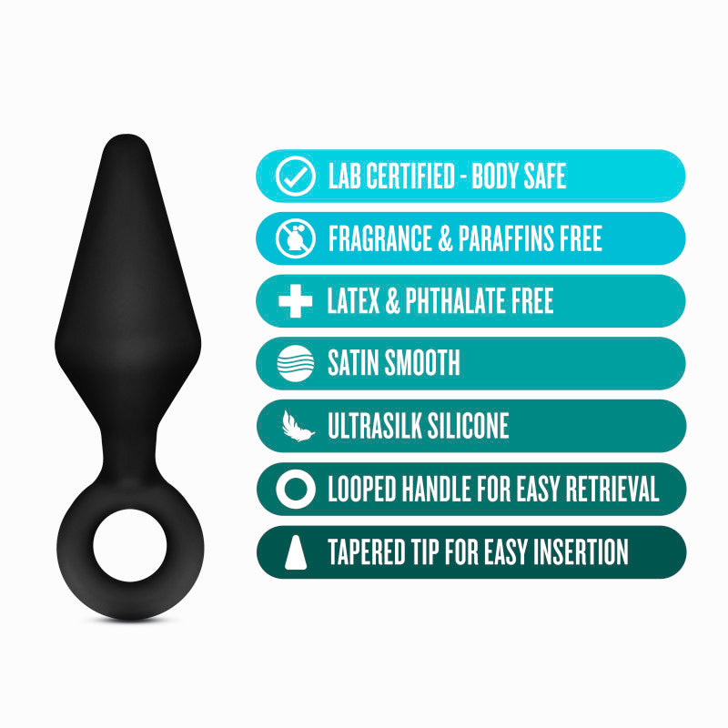 Anal Adventures Platinum Loop Plug Kit -  Butt Plugs - Set of 3 Sizes