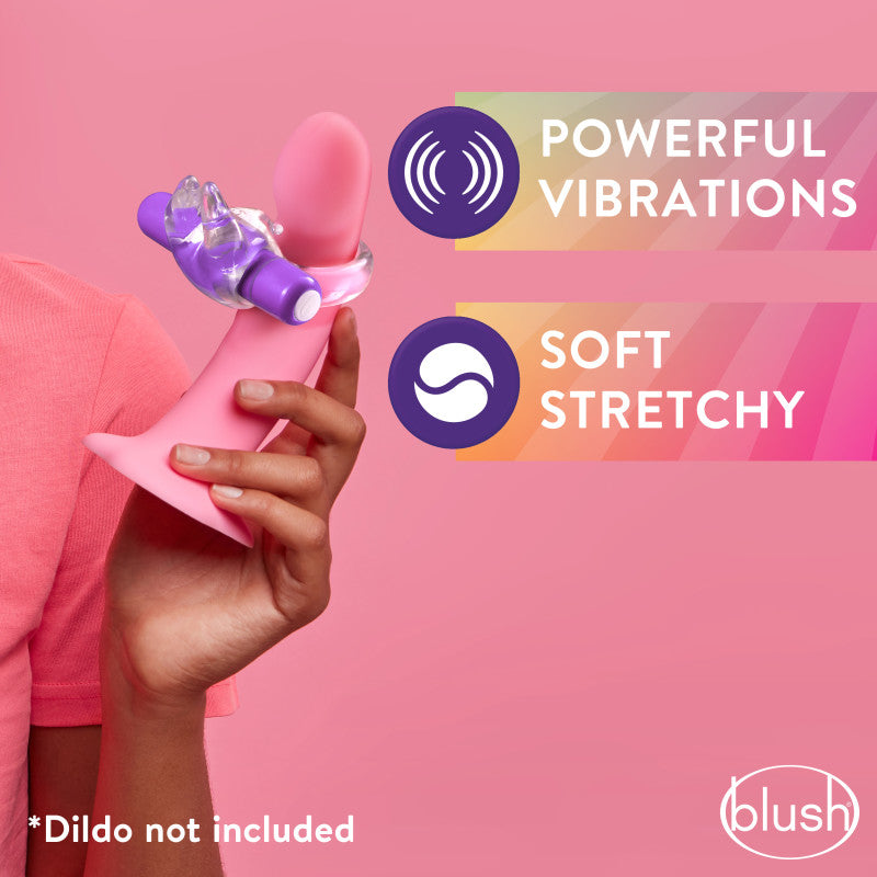 Play With Me Bull Vibrating C-Ring - Clear/ Vibrating Cock Ring