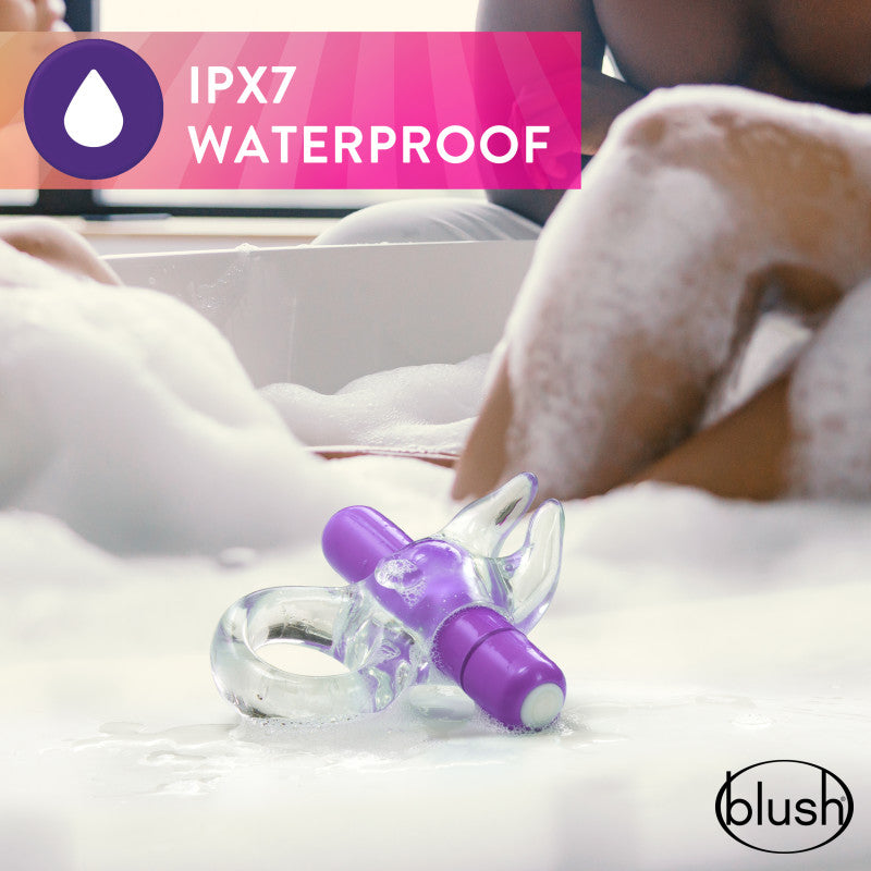Play With Me Bull Vibrating C-Ring - Clear/ Vibrating Cock Ring