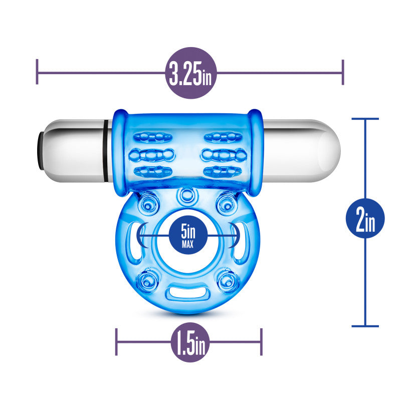 Stay Hard 10-Function Vibrating Bull Ring -  Vibrating Cock Ring