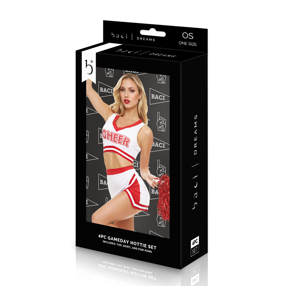 BACI DREAMS Gameday Hottie Set - /Red Cheerleader Costume - One Size