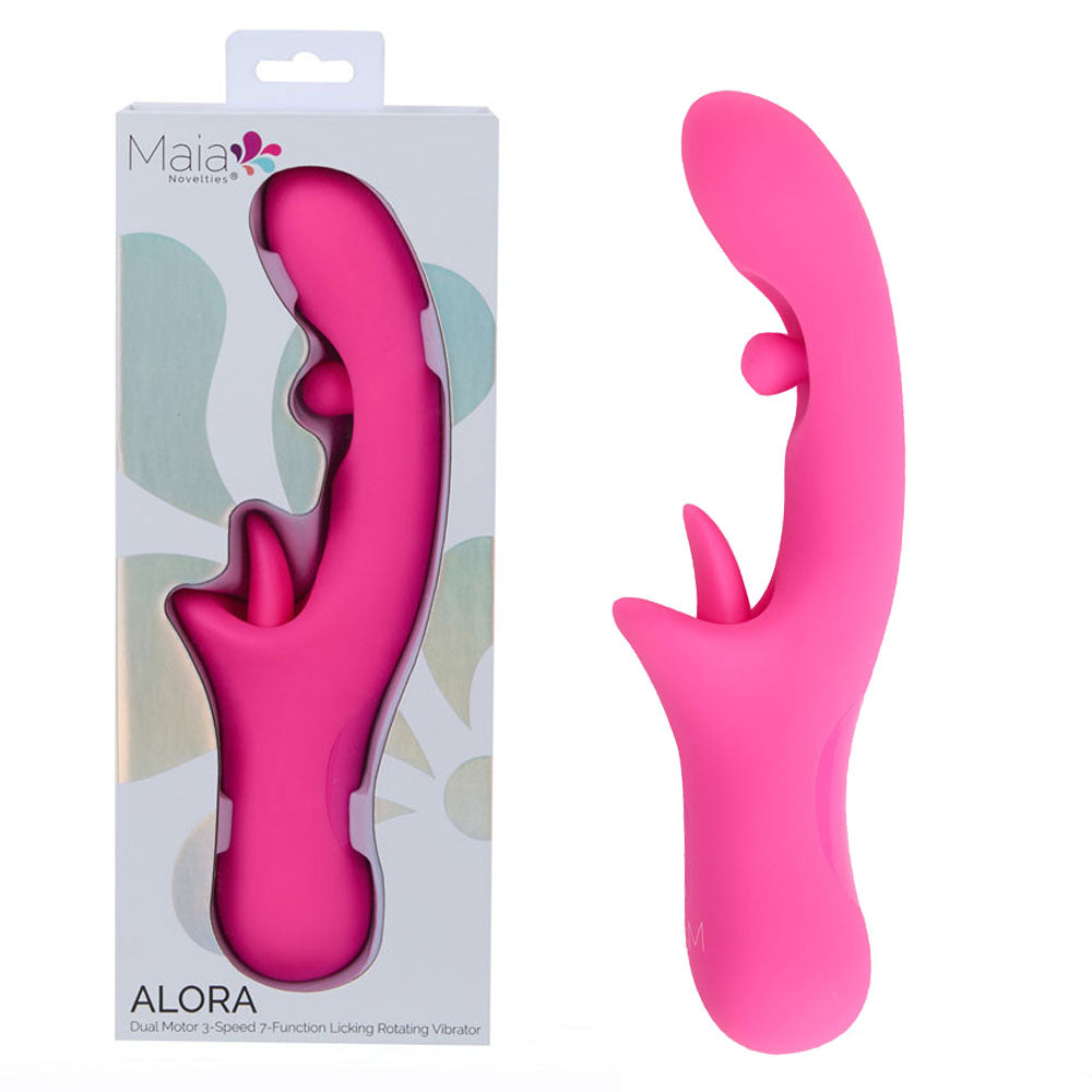 Maia ALORA -  24.1 cm USB Rechargeable Rotating & Licking Vibrator