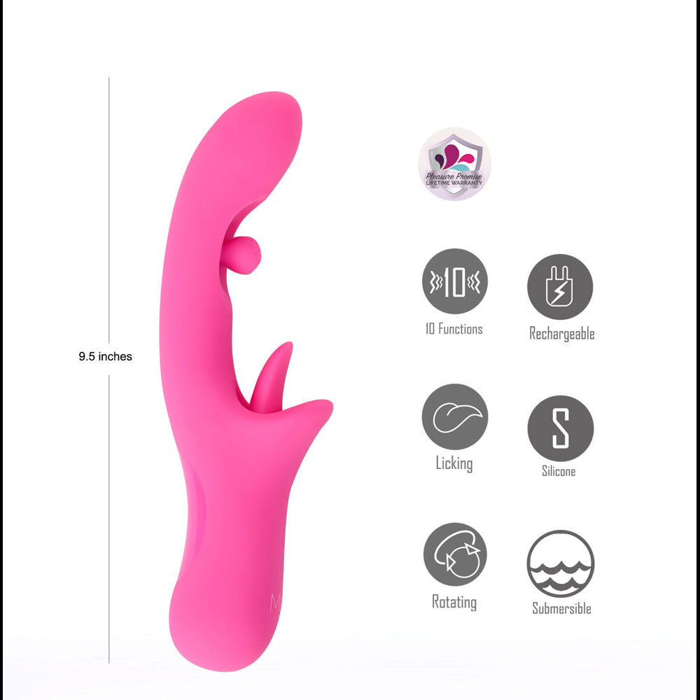 Maia ALORA -  24.1 cm USB Rechargeable Rotating & Licking Vibrator