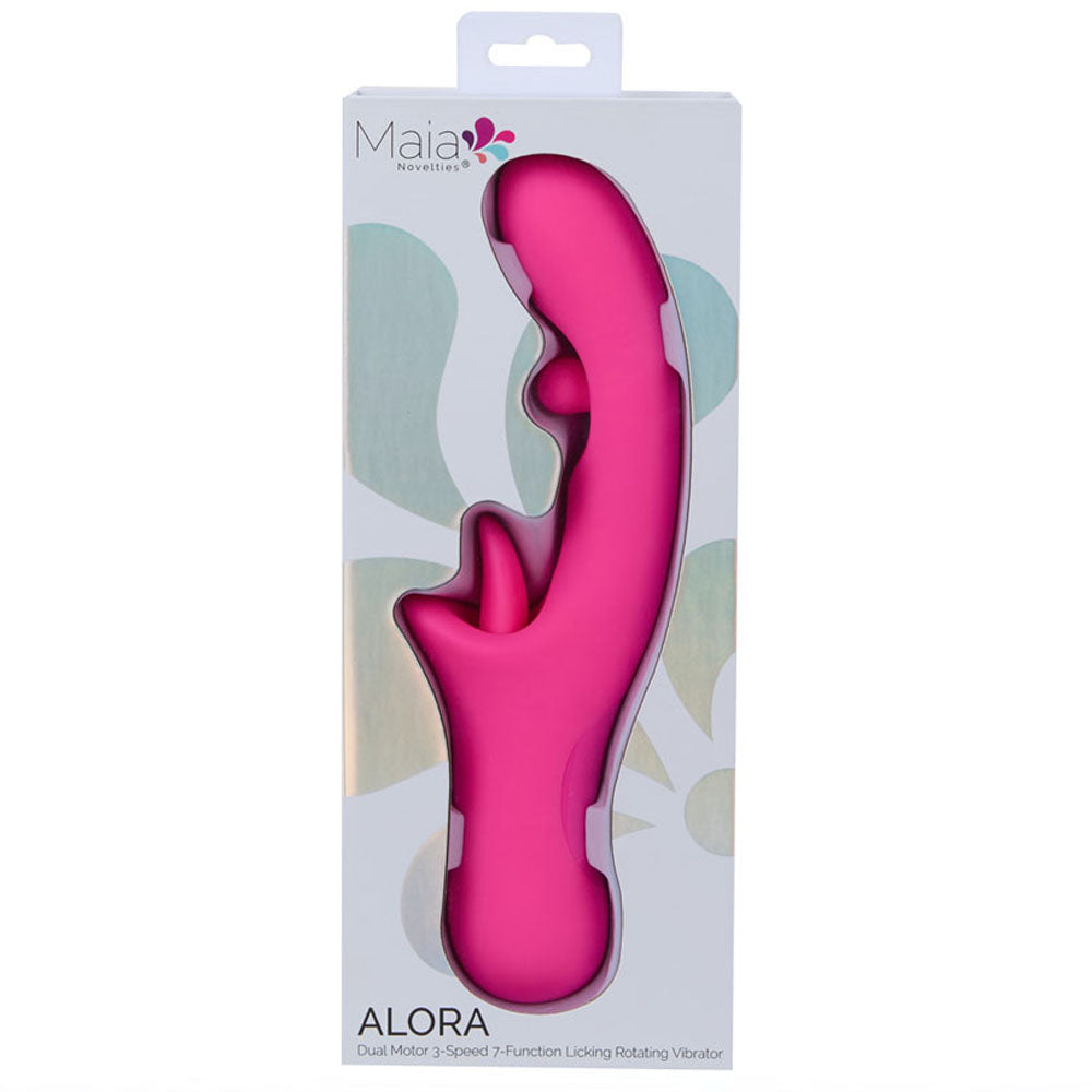 Maia ALORA -  24.1 cm USB Rechargeable Rotating & Licking Vibrator